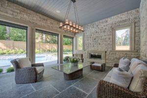 Flagstone Patio, Interlocking Covered Patio, Backyard Landscaping, Covered, outdoor fireplaces