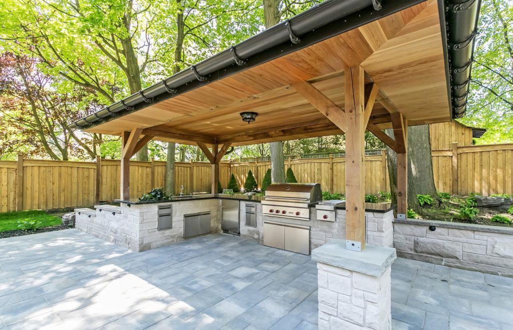 types of Outdoor Kitchens and BBQ, Backyard Landscaping, Interlocking Patio